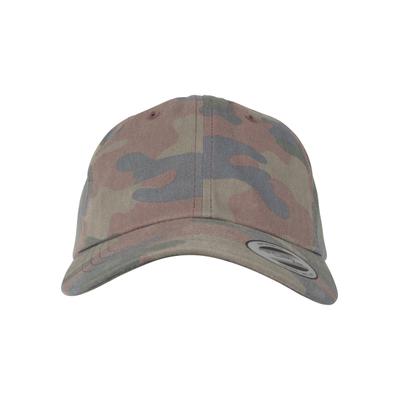 Flex Cap FLEXFIT "Flexfit Accessoires Low Profile Cotton Camo Cap", Gr. onesize, grün (woodcamouflage), 100% Baumwolle, Caps