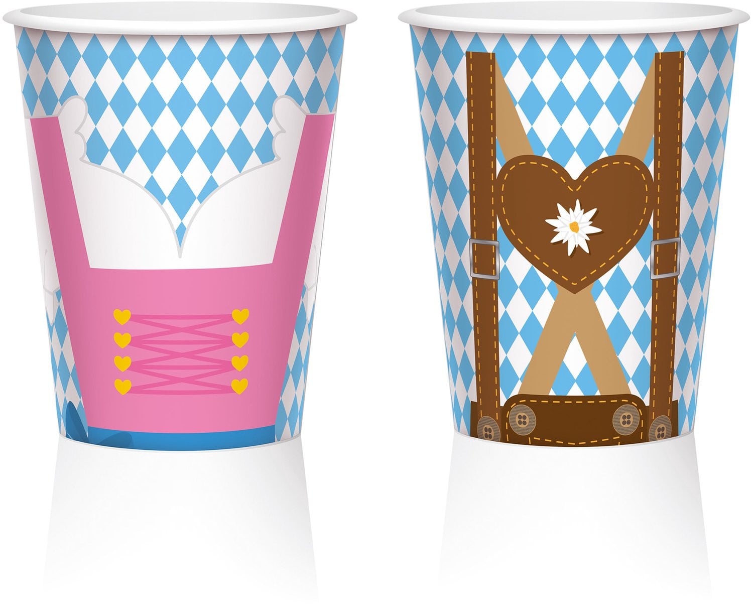 Amscan Oktoberfest Bekers Cartoon 8 stuks