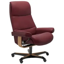Stressless Bürostuhl View Office Leder Rot Batick Bordeaux