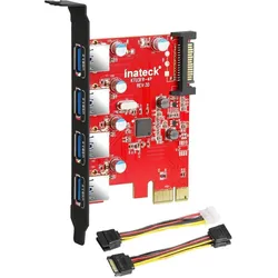 Inateck USB 3.0 PCIe Karte 4 Anschlüsse 15 pin SATA, Kontrollerkarte