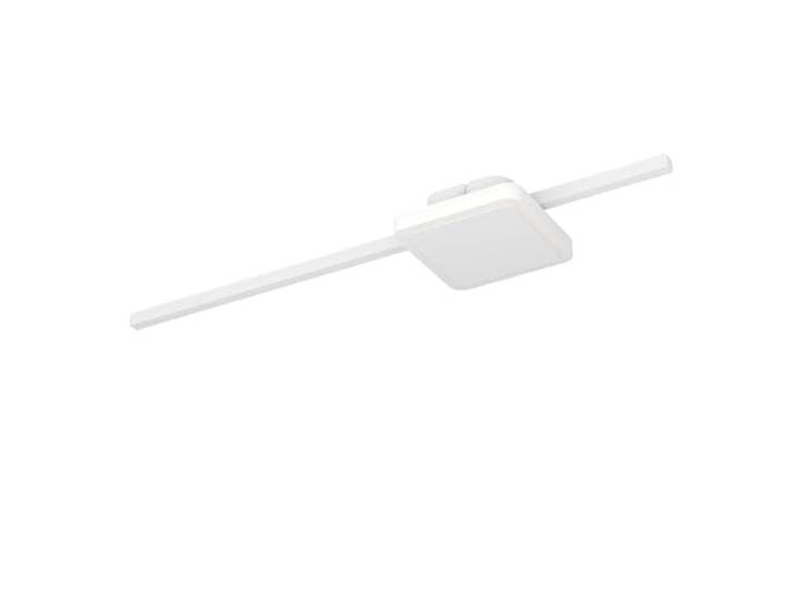 Eglo Luminaire plafonnier LED Sarginto à 2 flammes\, lampe de plafond minimaliste en métal et plastique blanche\, lustre pour salon et couloir\, carré