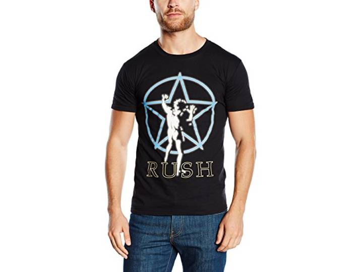 Rush Starman Glow T-shirt met korte mouwen voor heren, Zwart, M