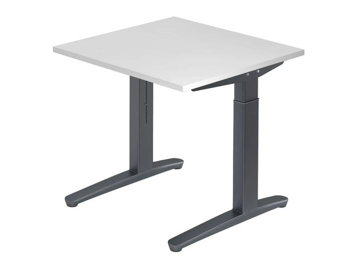 XTRA XB 8 GG Schreibtisch 80 x 80 höhenverstellbar Weiß