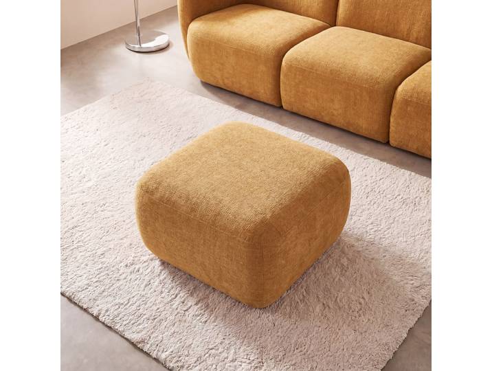 Pouf pour canapé modulable ocre