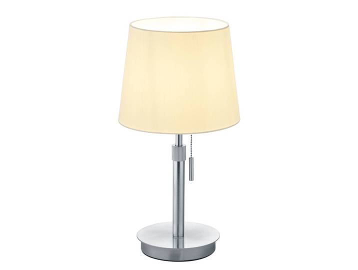 home24 Tafellamp Ø 26cm beige/zilver mixweefsel E27