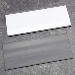 100 Etikettenhalter, C-Profil, magnetisch,  Abschnitte 60 mm | 180 mm, Ferrit, schwarz