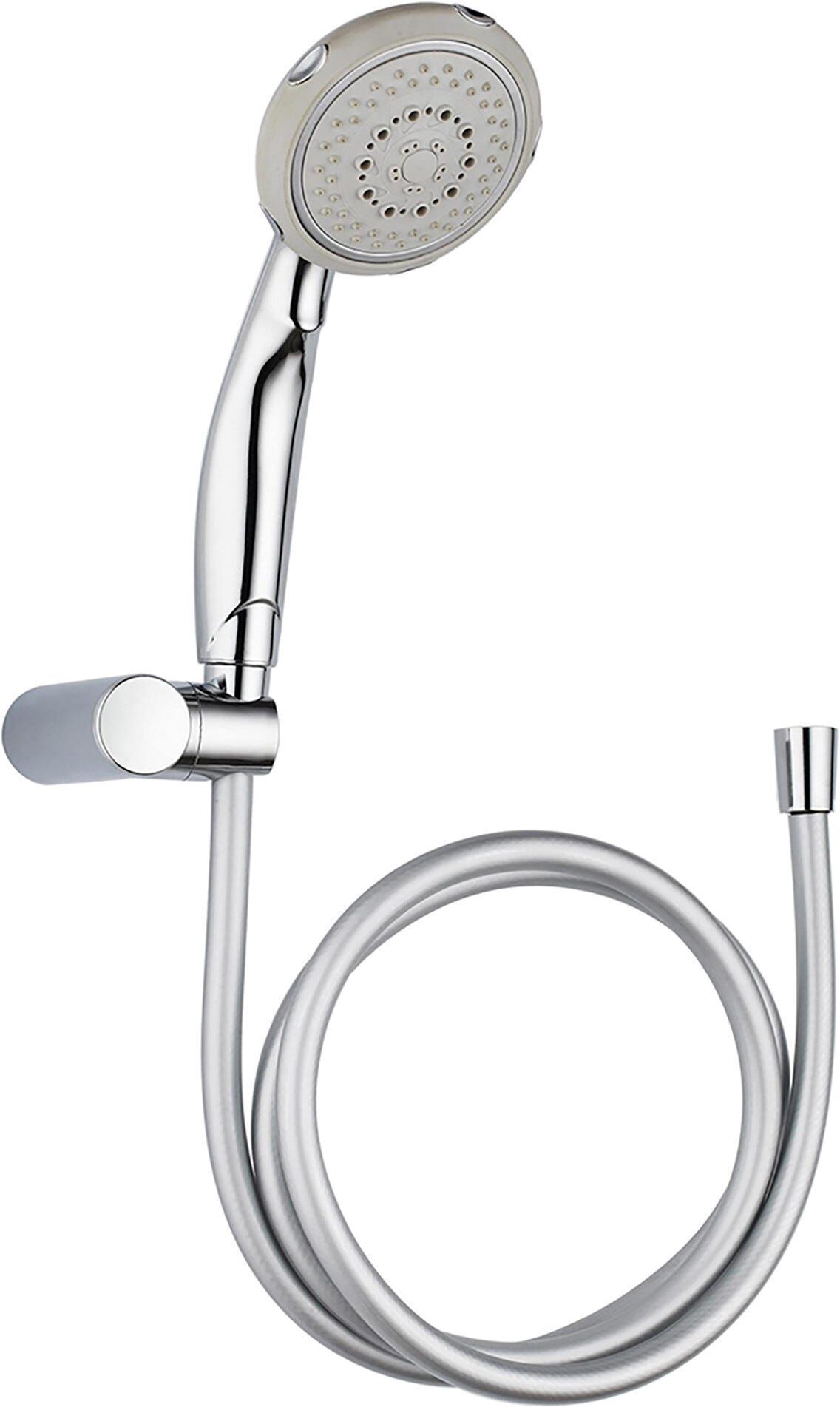 Tecnomat KIT DOCCIA POWER 5 GETTI CROMO CON FLESSIBILE E SUPPORTO