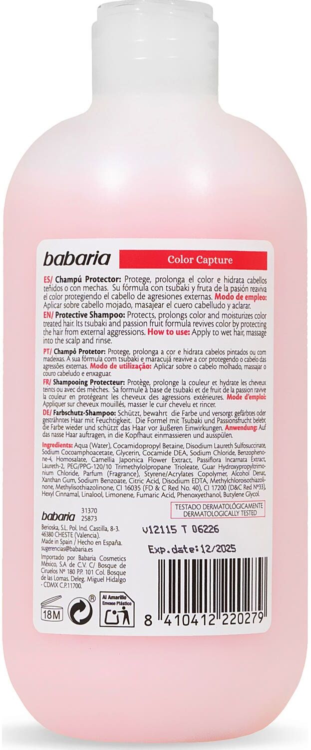 Babaria Color Capture Champú Protector Cabello Teñido 500 ml