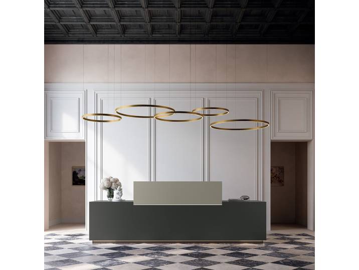 Deckenlampen Quadrifoglio Planet Gold, Neu