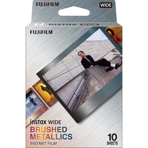 Fujifilm Sofortbildfilm Instax WIDE Brushed Metal, 8,6 x 10,8cm, 10 Blatt