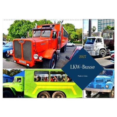 LKW-Busse - Made in Cuba (Wandkalender 2027 DIN A2 quer), CALVENDO Monatskalender
