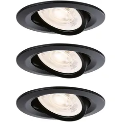 Paulmann, Einbauleuchte, 92418 Nova LED-Einbauleuchte GU10 4.9 W Schwarz (matt) (GU10, Aluminium, Kunststoff)
