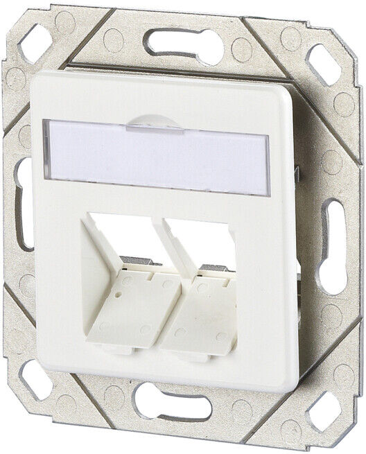 BTR NETCOM Prise Keystone encastrée 2 ports vide rws 130B20D21102KE ; Metz Connect (130B20D21102KE)