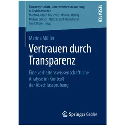 Vertrauen durch Transparenz, Fachbücher von Marina Müller