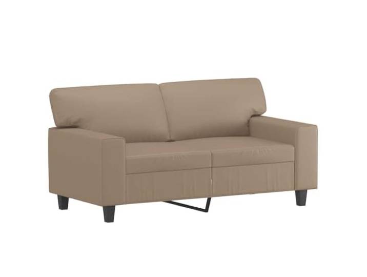 Todiikf 2-Sitzer Sofa Kunstleder Polstersofa Metallgestell 120 cm Kompakte Couch mit feucht abwischbarem Kunstlederbezug und stabiler Metallkonstruktion fürs Wohnzimmer.