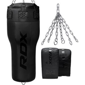 RDX-Sports Boxsack Angle Set, gefüllt mit Textilresten, 22 kg, für Kinder & Erwachsene, 108 cm, mit Stahlkette zum Aufhängen
