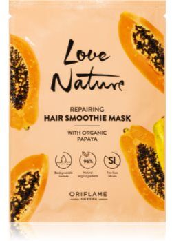 Oriflame Love Nature Organic Papaya máscara regeneradora para cabelo 30 ml. Love Nature Organic Papaya