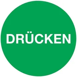 Türaufkleber D.50 mmLxB Drücken Folie selbstkl.