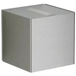 Albert LED Außenwand-Strahler Typ Nr. 2373, Up/Down, eng/eng, Würfel, IP44, 2x 3W 3000K 330lm, starr, Edelstahl / Linsenoptik klar ALB-692373