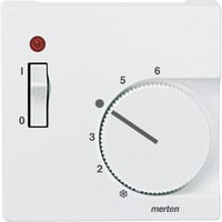 Zentralplatte besonders flach für Raumtemperaturregler-Einsatz Typ 536119 weiß, Retail