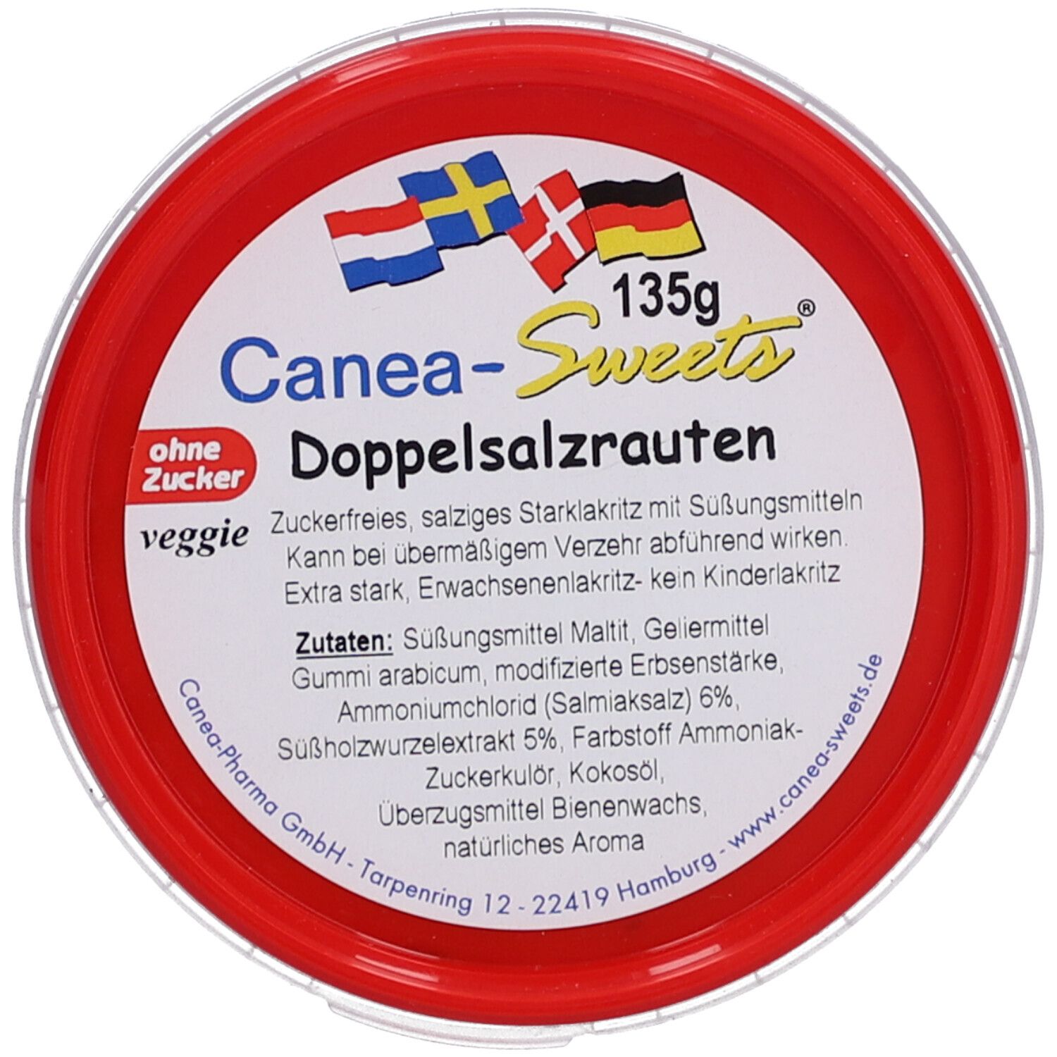 Doppelsalzrauten zuckerfrei 135 g Bonbons