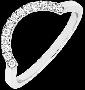 Edenly Contour-Ring mit Diamanten â€“ 18 Karat WeiÃŸgold