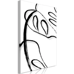 Artgeist, Bilder, White Monstera (1 Part) Vertical (80 x 120 cm)