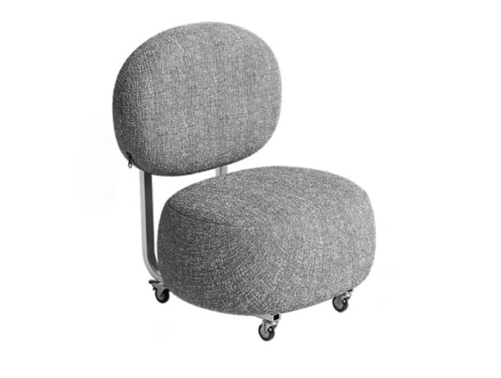 YANG11FAN Vielseitig Schiebehocker, Rückenlehnenstuhl, Hocker aus Baumwolle und Leinen(Grigio)