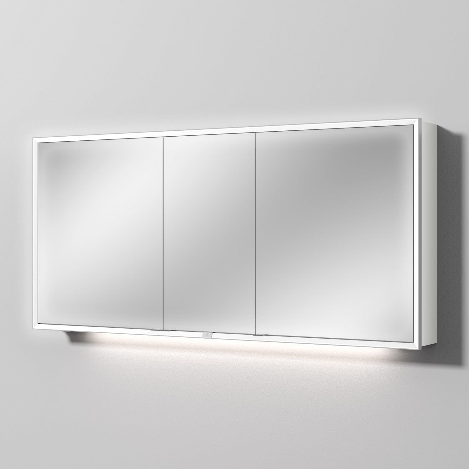 Sanipa Reflection melamine mirror cabinet MILO 160 with 3 doors AU03943