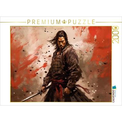 CALVENDO Puzzle Innerlich zentriert - Samurai im Kampf | 2000 Teile Lege-Größe 90x67cm Foto-Puzzle für glückliche Stunden