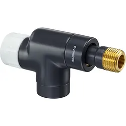 Oventrop Baureihe E Vorlauf-Thermostatventil 1163232 Axial, stufenlose Voreinstellung, DN 15, Messing, anthrazit