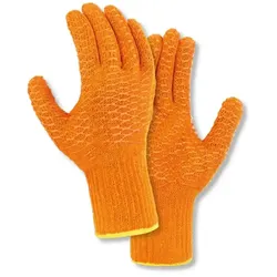 Grobstrick-Arbeitshandschuhe "CRISS-CROSS" orange - 11 (XXL)