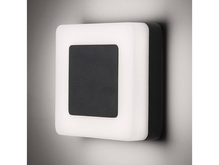 Applique extérieure Tune 15 x 15 x 6cm Noir/Noir