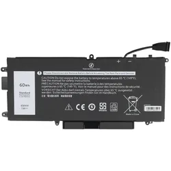 AccuCell Akku passend für Dell Latitude 7390 2in1, Li-Polymer, 7,6V, 7894mAh, 60,0Wh, ohne Werkzeug (7894 mAh), Notebook Akku, Schwarz