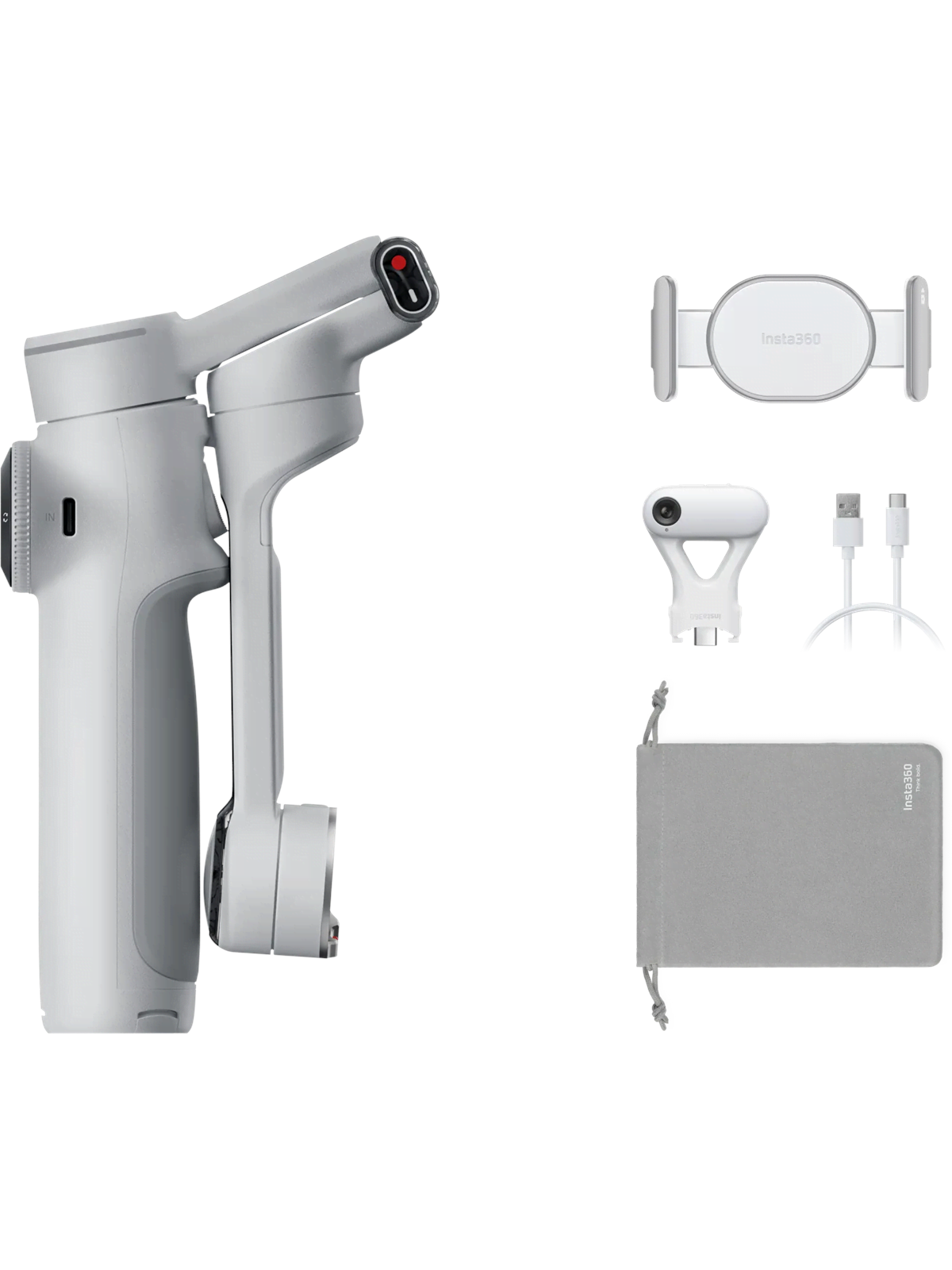 Insta360 Flow 2 Pro AI Tracker Bundle - Stone Gray