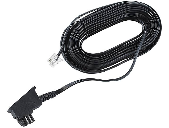 Telefon-Anschlusskabel TAE-F-Stecker auf RJ11-Stecker, 10 m