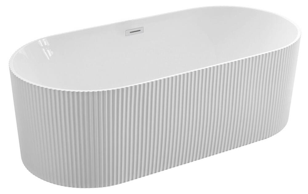 TURIA STRIP Freistehende Badewanne 170x80cm, Weiß
