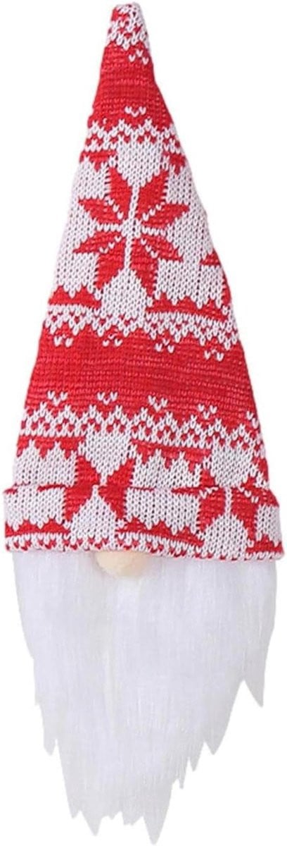 Teksome Gebreide Flessenhoes met Kerstkabouter Decoratie