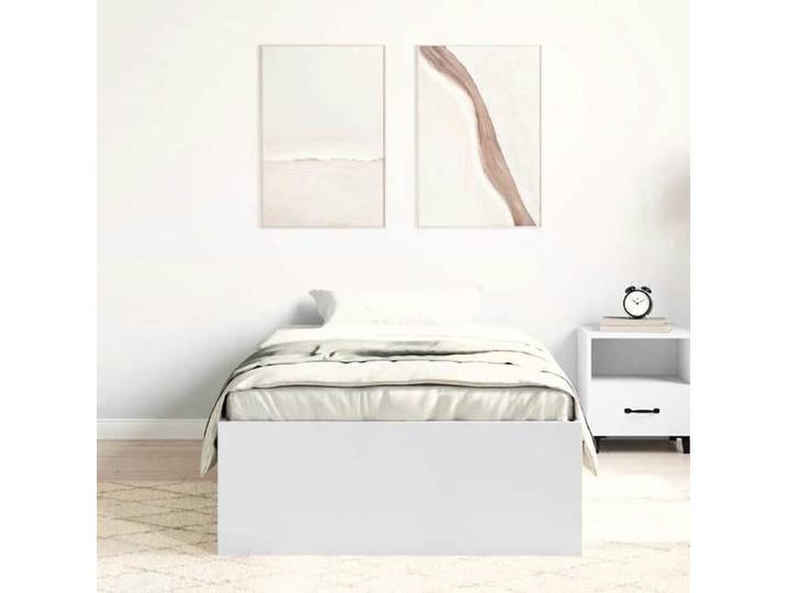 Blanc Cadre de Lit pour 90x190cm SWEETY - Lit simple - sans matelas - blanc 90x190cm CL58215569266