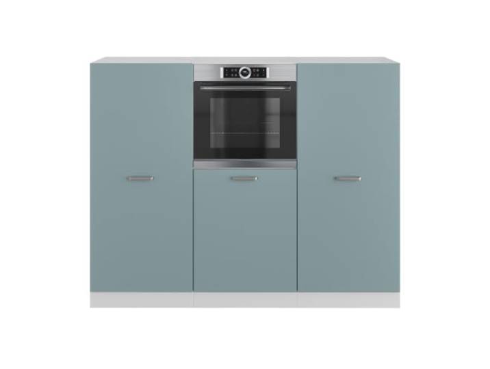 Vicco Einbauküche R-Line, Blau-Grau/Weiß, 180 cm
