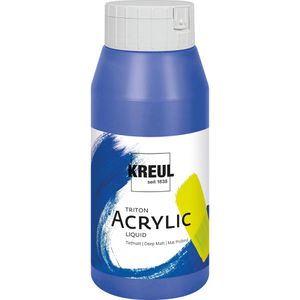 Kreul Acrylfarben 17019 Triton Acrylic Liquid, ultramarinblau, 750ml