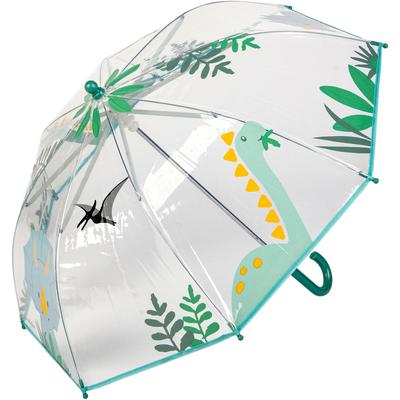 Stockregenschirm STERNTALER "Dino Rexi", Kinder, transparent, Regenschirme