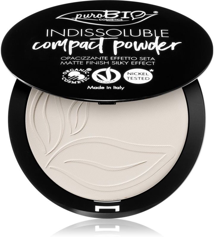 puroBIO Cosmetics Indissouble compact powder with matt effect shade T00 9 g