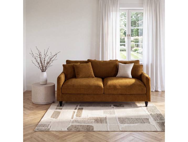 3-Sitzer Sofa mit Stoffbezug, bronzefarben