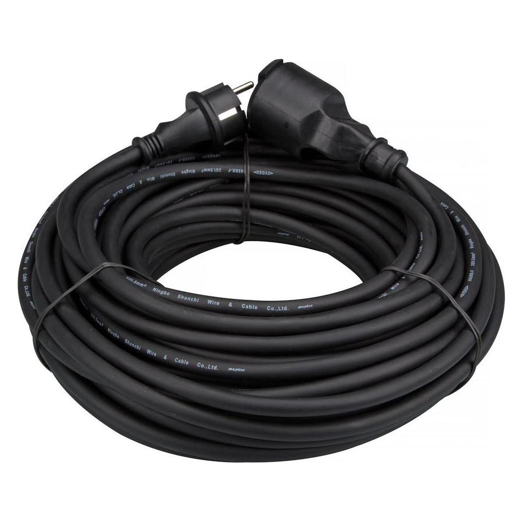 Velleman GUMMI-VERLÄNGERUNGSKABEL - 25 m - 3G1.5 (25 m, CEE 7/3) (EC25R15)
