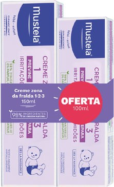Mustela Creme Zona da Fralda 123 150ml + 100ml