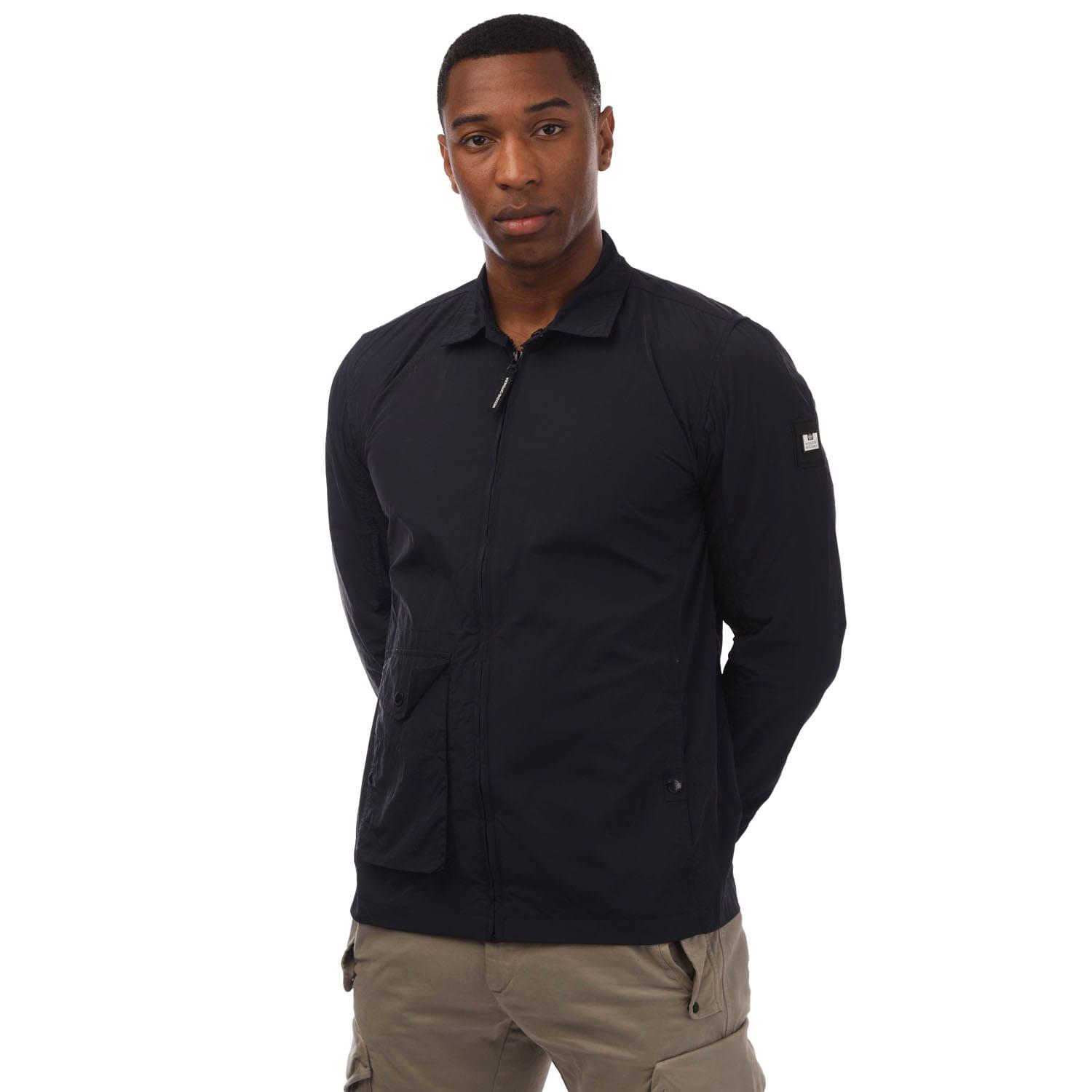 Herren Weekend Offender Granville Taschen-Nylon-Overhemd in Marineblau
