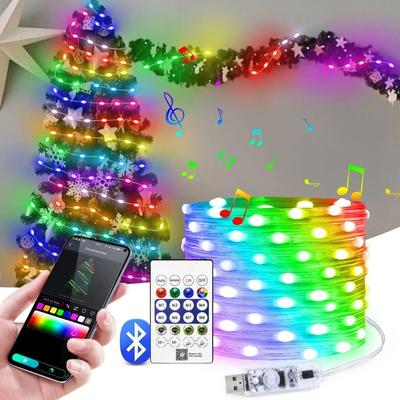 Uplift Essentials RGBIC LED String Light With Bluetooth App Control 5m50leds