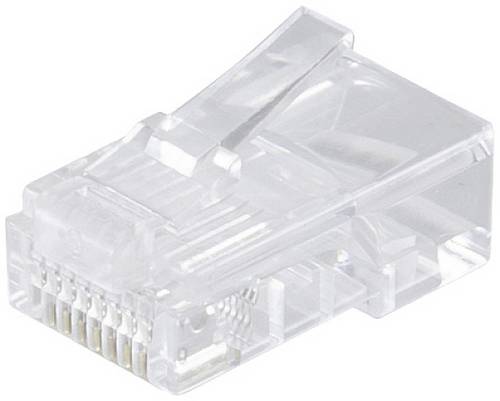 Shiverpeaks BASIC-S Netzwerk Modular-Stecker RJ45 8polig, 8 Kontakte belegt, vergoldete Kontakte VE 10 BS72051-10 Stecker, gera