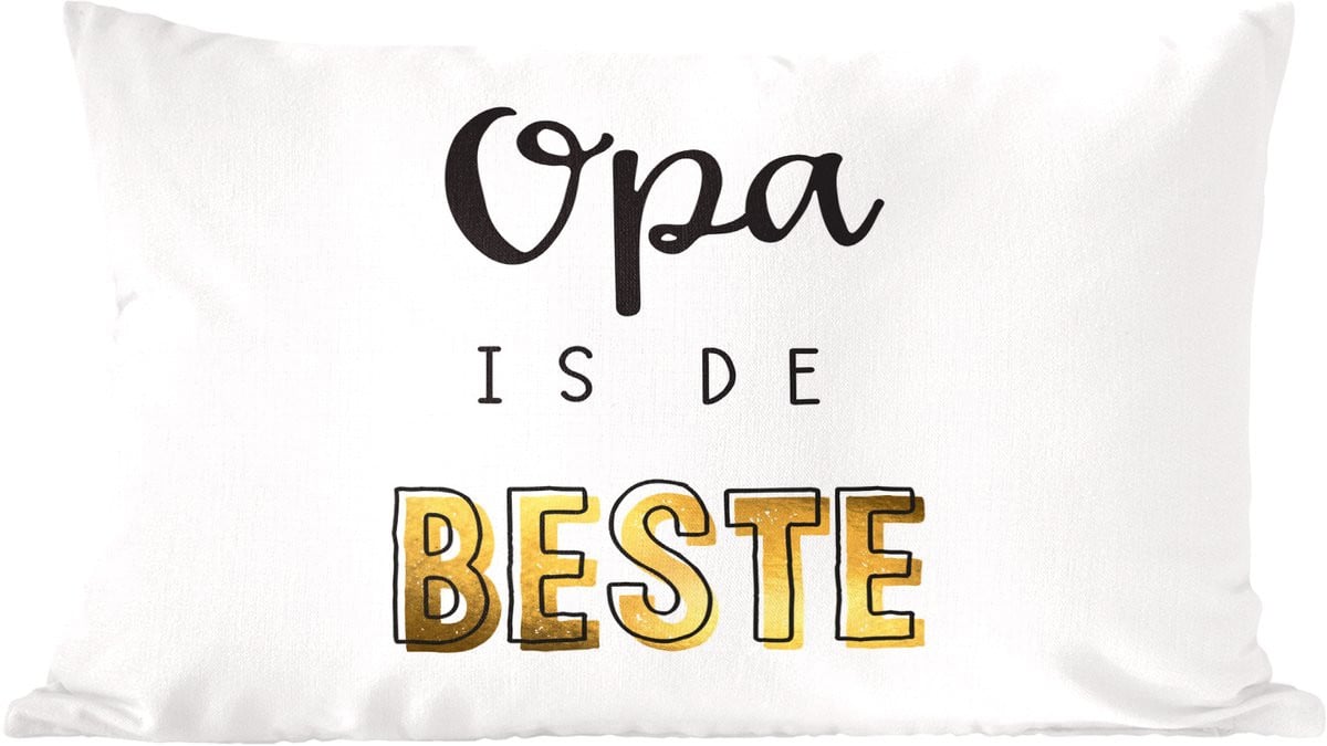 Sierkussen Opa is de beste met quote - 60 x 40 cm